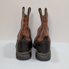 Ariat Workhog Boots 10007837 Youth Size 5 Square Toe Brown Orange Western Used
