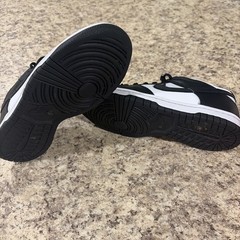 Nike Dunk Low Retro Black White Leather Sneakers Shoes CW1590-100 Size 4y