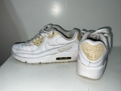 Nike Air MAX 90’s Sneaker White Athletic Shoes US SZ 6Y CD6864-100 VJ