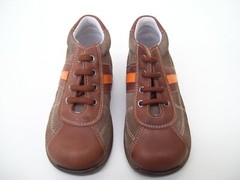 BOYS LEATHER BOOTS BROWN ZORIN LACE UP DRESS FORMAL SHOES SIZE 24 SPAIN VILLENA