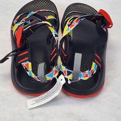 Chacos ZX/1 Ecotread Sandals Kid’s Size 4 Crust Multi Red Black Lightweight New