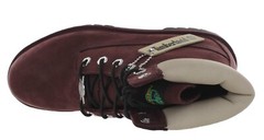 Timberland Junior PREMIUM 6 INCH WATERPROOF Burgundy Nubuck Boots Size 4 – 5.5