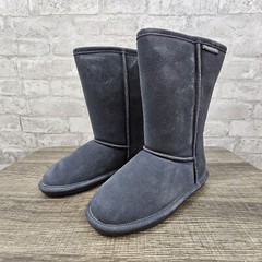 NWT Bearpaw Winter Boots Youth Size 2 Charcoal Emma Tall Suede Wool Blend
