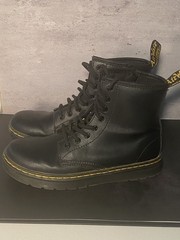 Dr. Martens Docs Kids Size 4 Black Leather Combat Boots 1460J Doc Martin