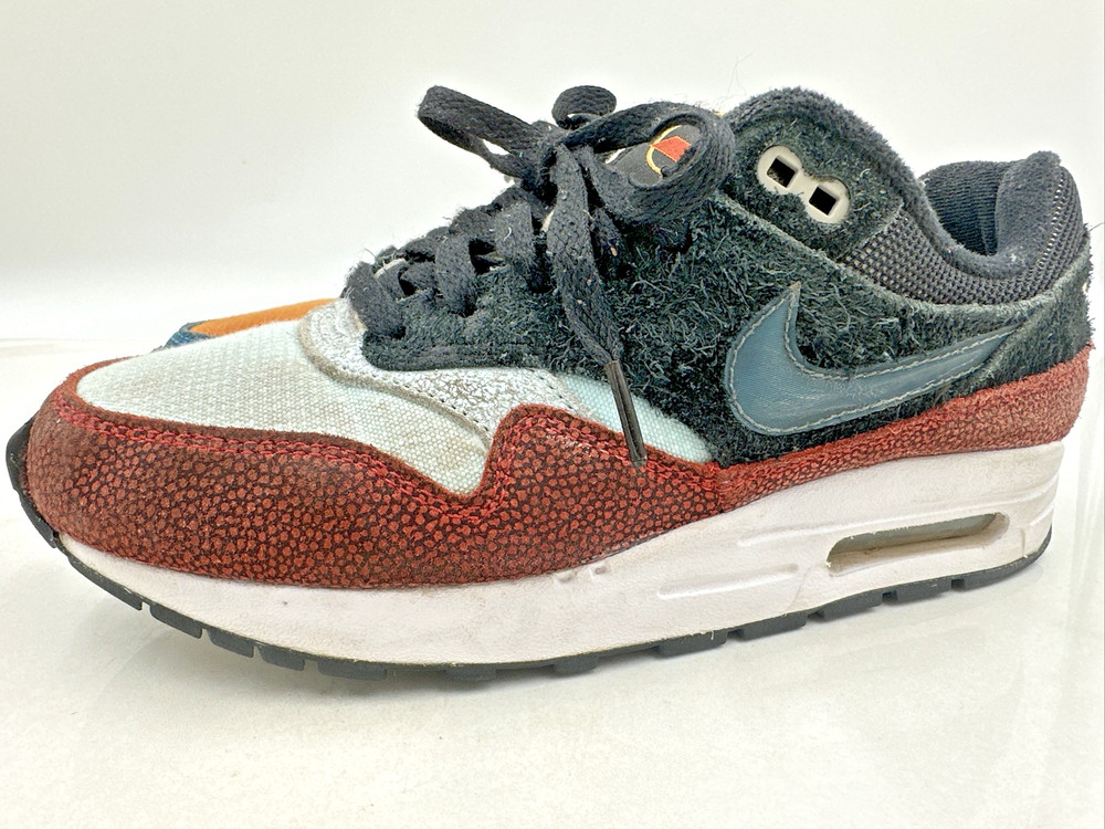 NIKE Shoes 5.5Y AIR MAX 1 GS DE’AARONFOX SWIPA WHAT BLACK BLUE ORANGE CJ9888-001