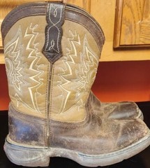 Lil‘ Durango DWBT099 Kids Square Toe 8″ Western Cowboy Boots Youth Boys 13.5 M