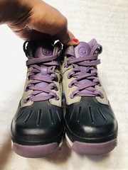 Timberland Youth Shell Toe Euro Hiker Unisex Boots, Grey/Purple. Size 13