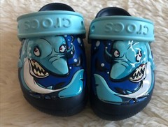 CROCS FUNLAB LED Lights Shark Blue SANDALS – Size: C3
