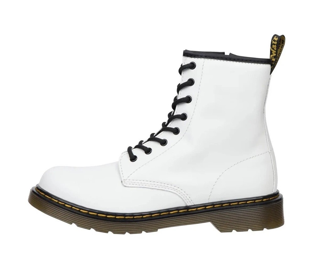 Dr. Martens 1460 Y White Boots Youth UK 5 US 7 EU 38 Lace Leather NEW