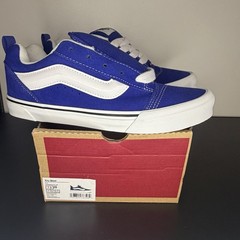 VANS Knu Skool Youth Blue White Skate Daily Wear Casual Comfortable Shoes