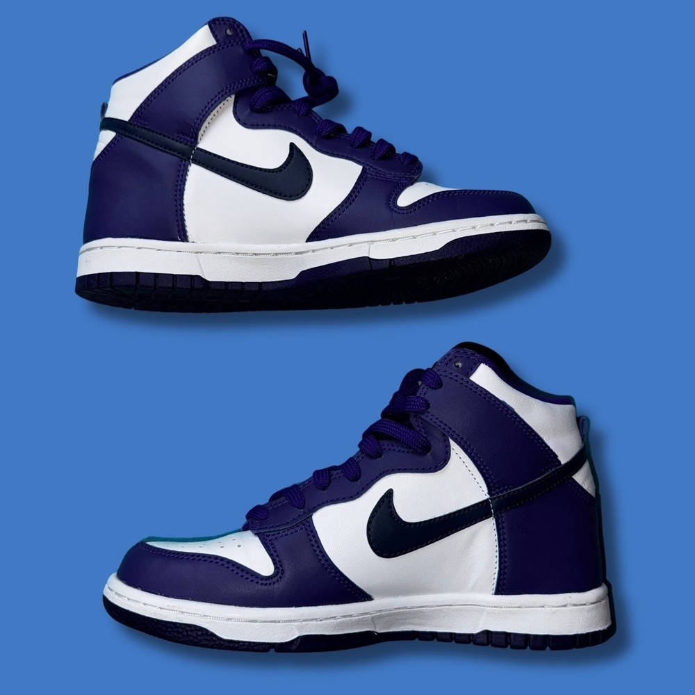 Size 5 (GS) – Nike Dunk High Electro Purple Midnight Navy