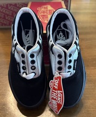 Vans Kid’s Era Metallic Flame Black Silver Kids Size 12.5 K