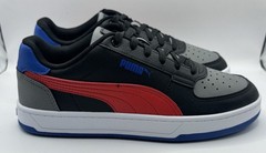 PUMA Caven 2.0 JR. Black/Red/Grey Lace Up Youth Boys Sneakers Shoes (393837-55)