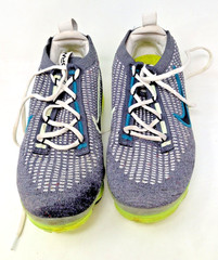 Nike Air VaporMax 2021 Shoes Youth Size 7Y GS Gray Volt Flyknit DB1550-009