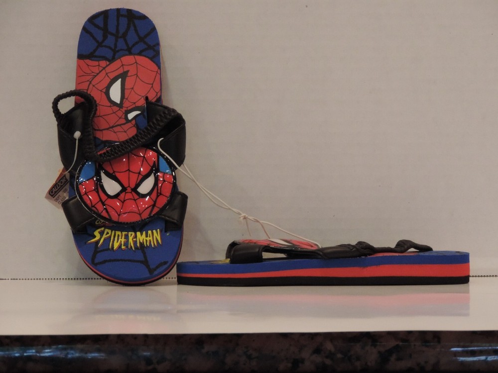 Spider-man Flip Flops Kids Size 2 circa 1995
