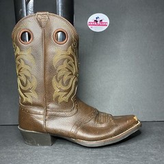 Justin 2523JR Rawhide Stampede Buckaroo Saddle Square Toe Boot Youth – Sz 5.5 D