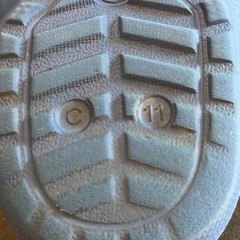 Classic Lined Crocs Toddler Size C11 Blue Bolt Green Orange