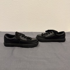 Billy Classic Leather Lace Low Sneakers Kids 12 Black Zip Orthotic Boys Girls