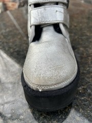 UGG Kids Sz 13 Neumel Platform Leather Chukka Boots Silver Metallic