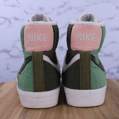 Nike Blazer Mid ’77 BG Quilted Oil Green Pink Sneakers DO5216-331 Youth Sz 4.5Y