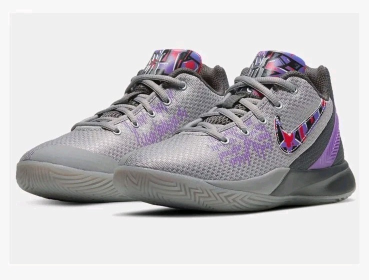 Nike Kyrie Flytrap II Lifestyle Sneakers Gray/Violet Size 7Y Youth (AQ3412-003)