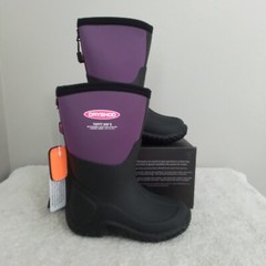 Size 12 Kid’s Dryshod Tuffy All-Conditions Mid Calf Pull On Purple/Black Boots