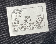 Vans Era Authentic Logo Print Multicolor Black Low Top Athletic Sneakers Youth 5