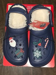 Lily & Dan Toddler Warm Lined Clogs Size 13 1 2 3 Christmas Slip On Shoes NWT