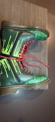 Dr. Martens x TMNT Raphael Kids Ankle Combat Boots Leather Green/Black/Red US 2