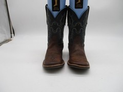 Ariat Brown & Blue Leather Square Toe Western Boots Little Kid Size 9 #10012794