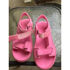 Crocs Sandal Adjustable Strap Pink Sandals Comfortable Kids Size Junior 1