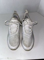Nike Air Max 270 Low White Silver Big Kids Youth Size 6.5 Running Jogging 167