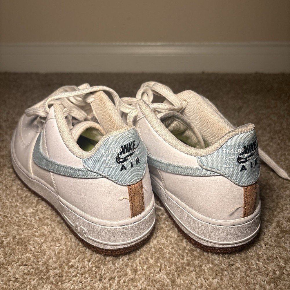 Off-White (Inspired) Air Force 1 Low – Indigo and Cork custom colorway – 6.5Y