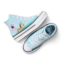 Converse X Bluey Chuck Taylor All Star EVA Lift Junior High Top Blue US11 UK10.5
