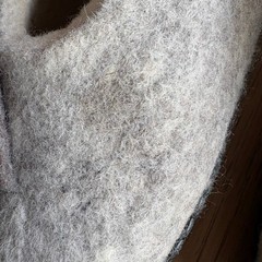 SATCH&SOL Handmade Artisan Wool Felt Mary Jane Slipper Youth Sz 1 Foral Mongolia