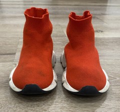 BALENCIAGA KIDS Red ‘SPEED’ SOCK SNEAKERS SIZE 9-9.5 ORIGINALLY $359