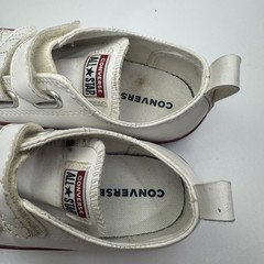 Converse All Star Toddler Size 10 White Hook Loop Sneakers Double Strap Shoes