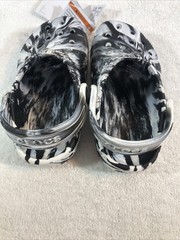 Crocs Classic Clog Shoes Kids Size C8 Black White Marbled Sandals
