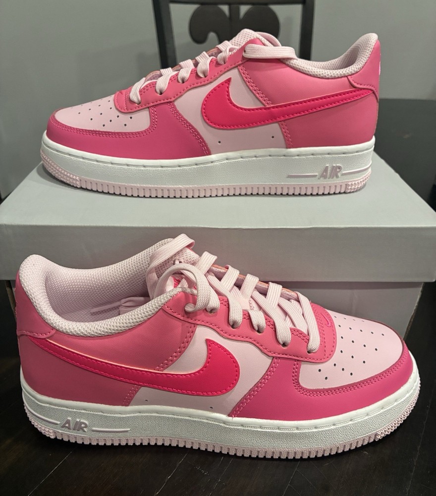 Nike Air Force 1 BG Kids Sneaker 5Y Pink/Light Pink/White IO7454-684