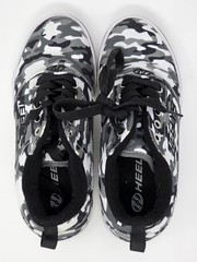 Heelys Pro 20 Print Kids Youth 3 Black Gray Camo Skate Shoes Wheels