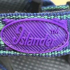 Islander Kids Purple & Green Patterned Design Adjustable Strap Sandals