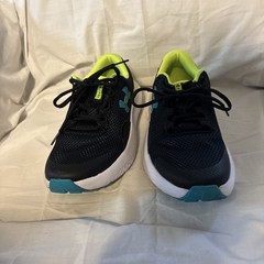 Under Armour Surge 4 Unisex Running Sneakers Black, Lime & Turquoise ￼7Y