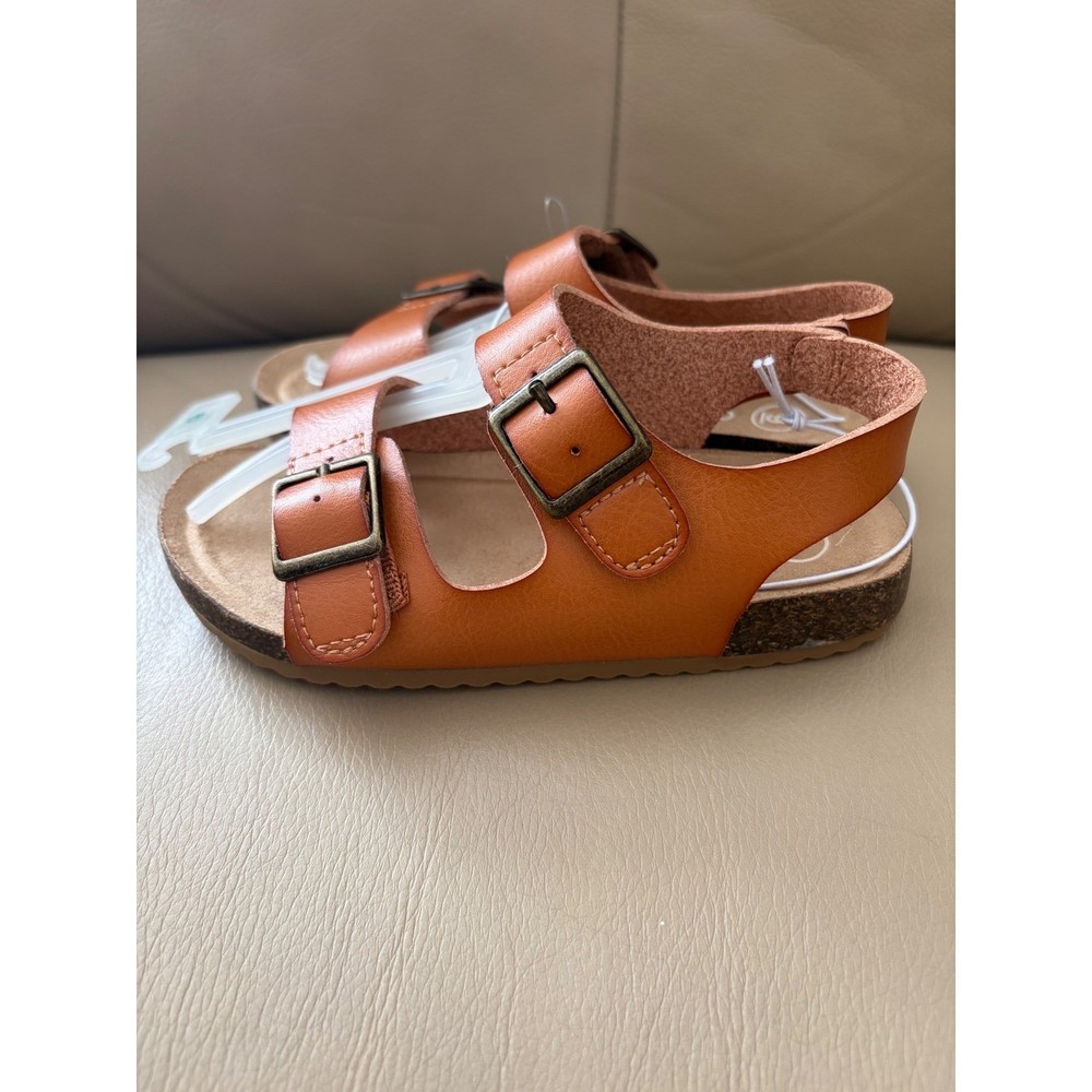 Cat & Jack Unisex Reagan Toddler Double Strap Buckle Sandals Brown Size 9