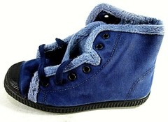 Cienta Kids High Top Chukka Sneaker, Blue US Kid’s Size 11 M, EUR Size 29