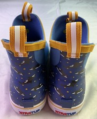 Xtratuf Kid’s Ankle Deck Boots-Light Blue/Whale Pattern-Size: 6