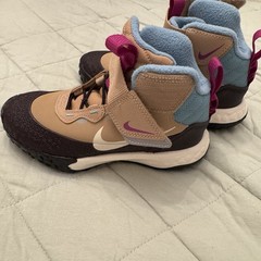 Nike Terrascout Sneaker Boot Kids Toddler Size 11.5 Hemp Burgundy Denim Ivory
