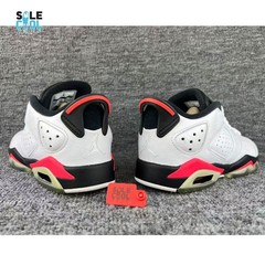Nike Air Jordan 6 Retro Low BG White Black Shoes 768881-123