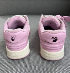 $185 Off-White Unisex Kid’s Pink Low Top Leather Sneaker Shoe Sz EU 31