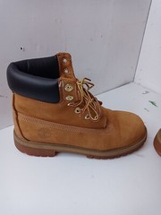 Timberland Boots Size 5.5M Ankle Combat Waterproof Nubuck Leather Lace-Up Tan