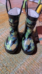 Lone Cone Kids Camo Waterproof Rain Boots Pull-On Rubber US 5 EU 22 UK 4